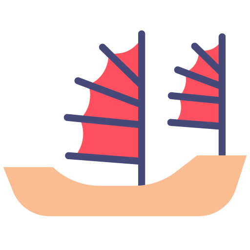 icono de barco chino
